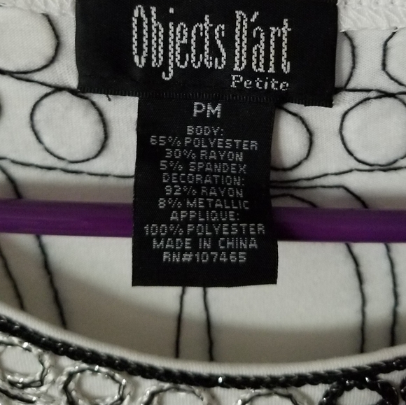 Womens black & white top (good with a suit) - Picture 2 of 3